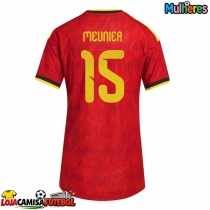 Camisa de Futebol Bélgica Thomas Meunier #15 Equipamento Principal Mulheres Mundo 2026 Manga Curta